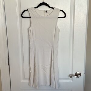 Theory Ivory Sleeveless Mini Dress